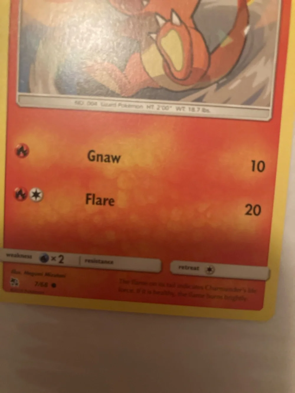 2019! Pokemon Charmander Card - Yellow & Orange Artwork